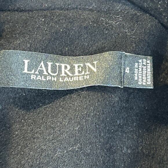 Lauren Ralph Lauren Wool Reefer Classic Peacoat Black Women 4 NWT - Picture 2 of 11